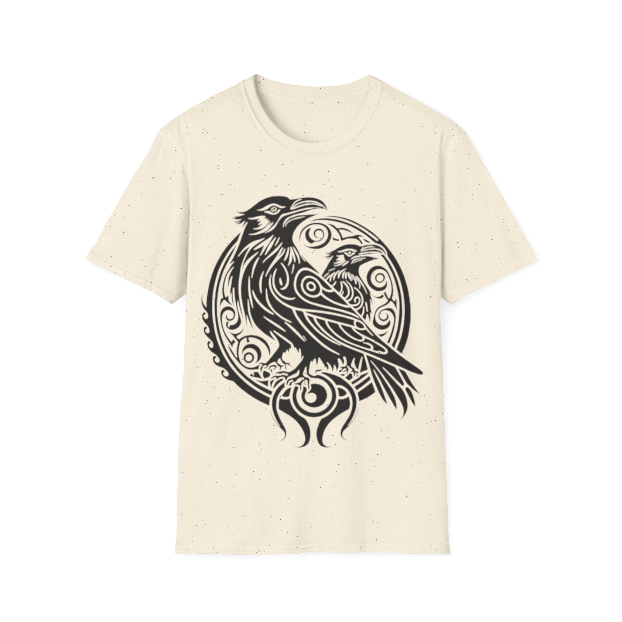 Odens Raven's Tribal Art Adult T-Shirt — Huginn and Muninn