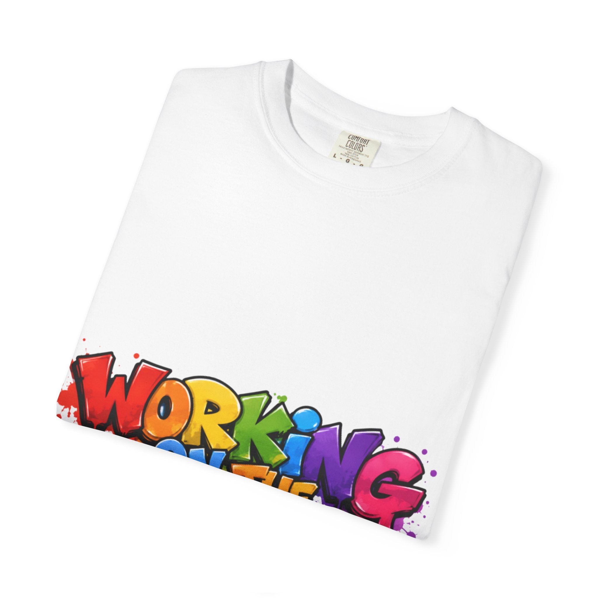 Working on the Tsim graffiti style Adult T-shirt | colorful street art text