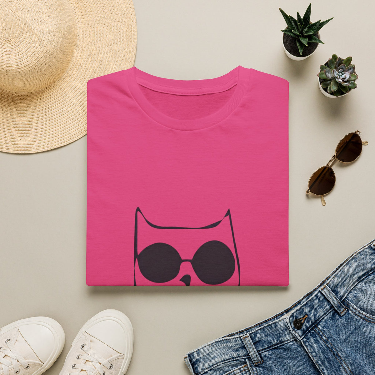 Cat Graphic Adult T-Shirt — "Don't Stress Meowt" Relaxed Tee for Cat Lovers