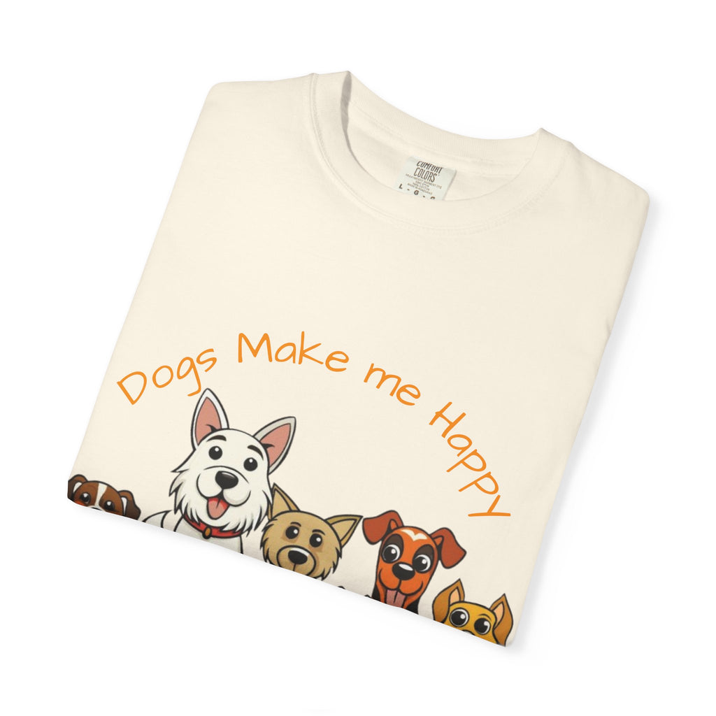 Dog Lover Tee — "Dogs Make Me Happy, Humans Make My Head Hurt" Graphic Adult T-Shirt