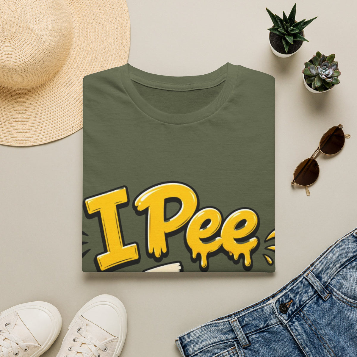 Funny "I Pee in Pools" Adult T-Shirt — Humorous Summer Pool Party Tee
