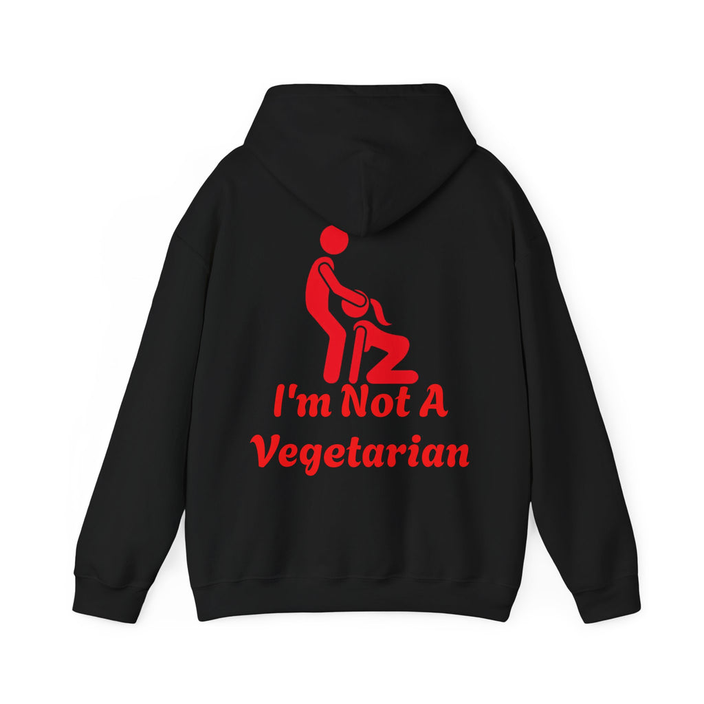 Adult Hoodie — I'm Not A Vegetarian (Funny Grilling Graphic)