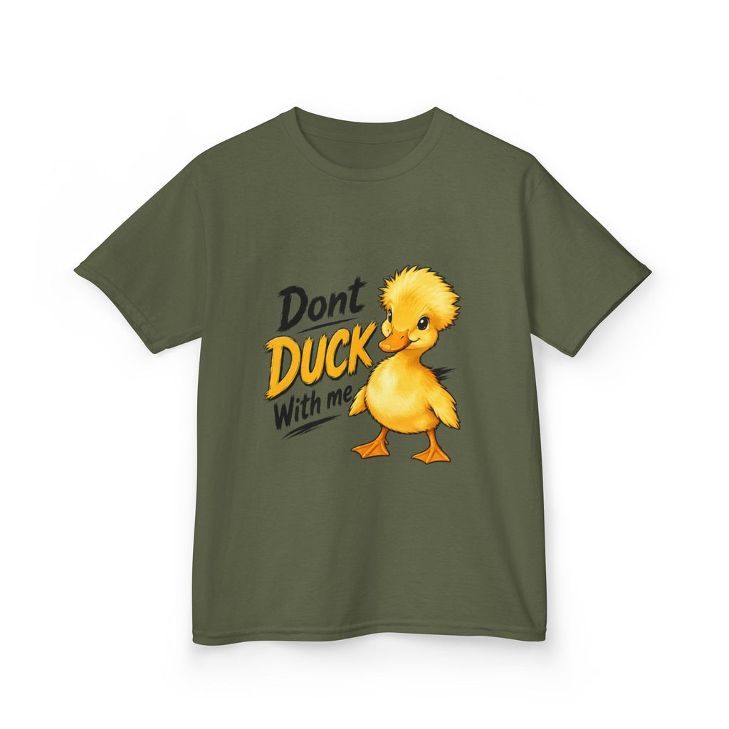 Kids Tee — “Don't Duck With Me” Cute Angry Duck Graphic