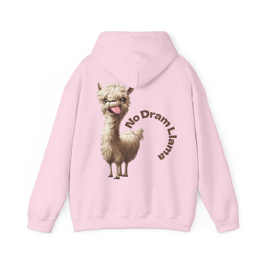 No Dram Llama Adult Hoodie – Cute Llama Graphic Pullover