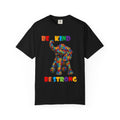 Be Kind Be Strong Elephant T-shirt | Colorful Puzzle Pattern Adult T-Shirt