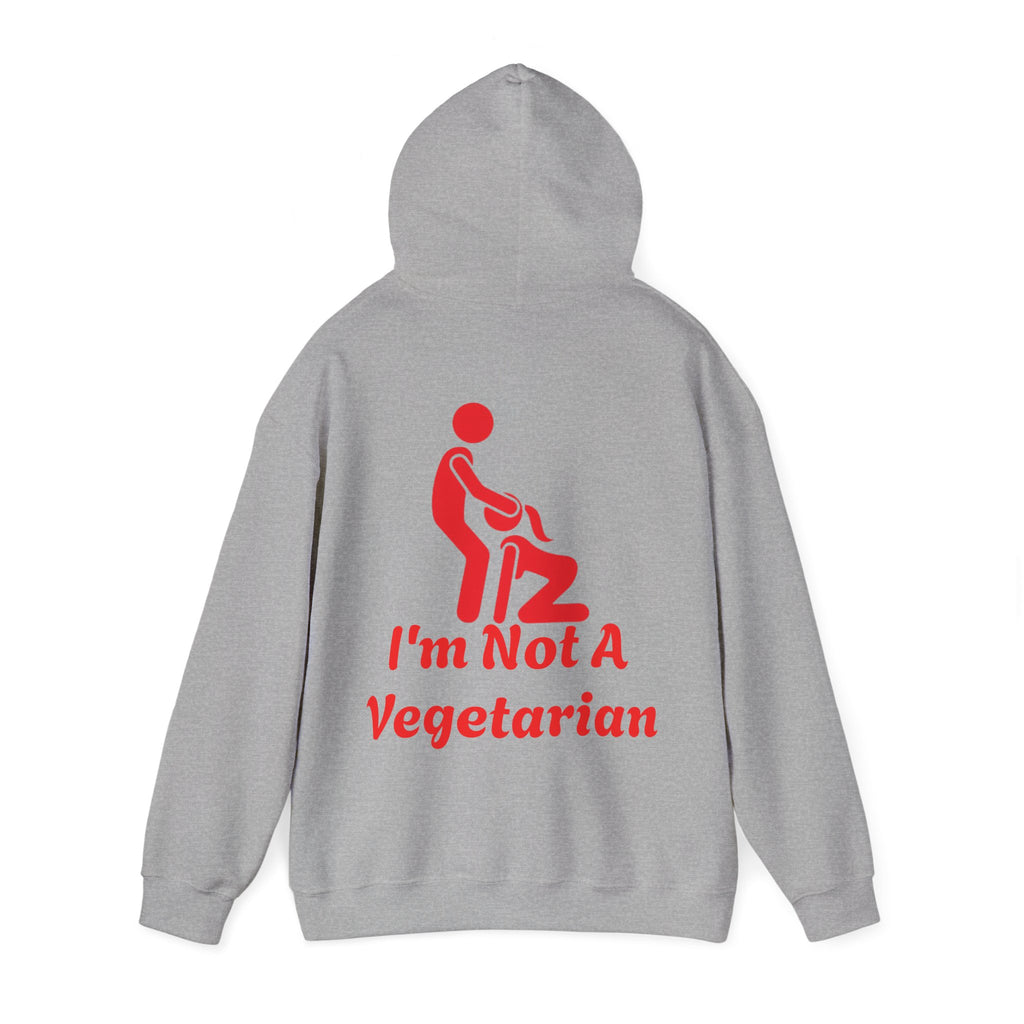 Adult Hoodie — I'm Not A Vegetarian (Funny Grilling Graphic)