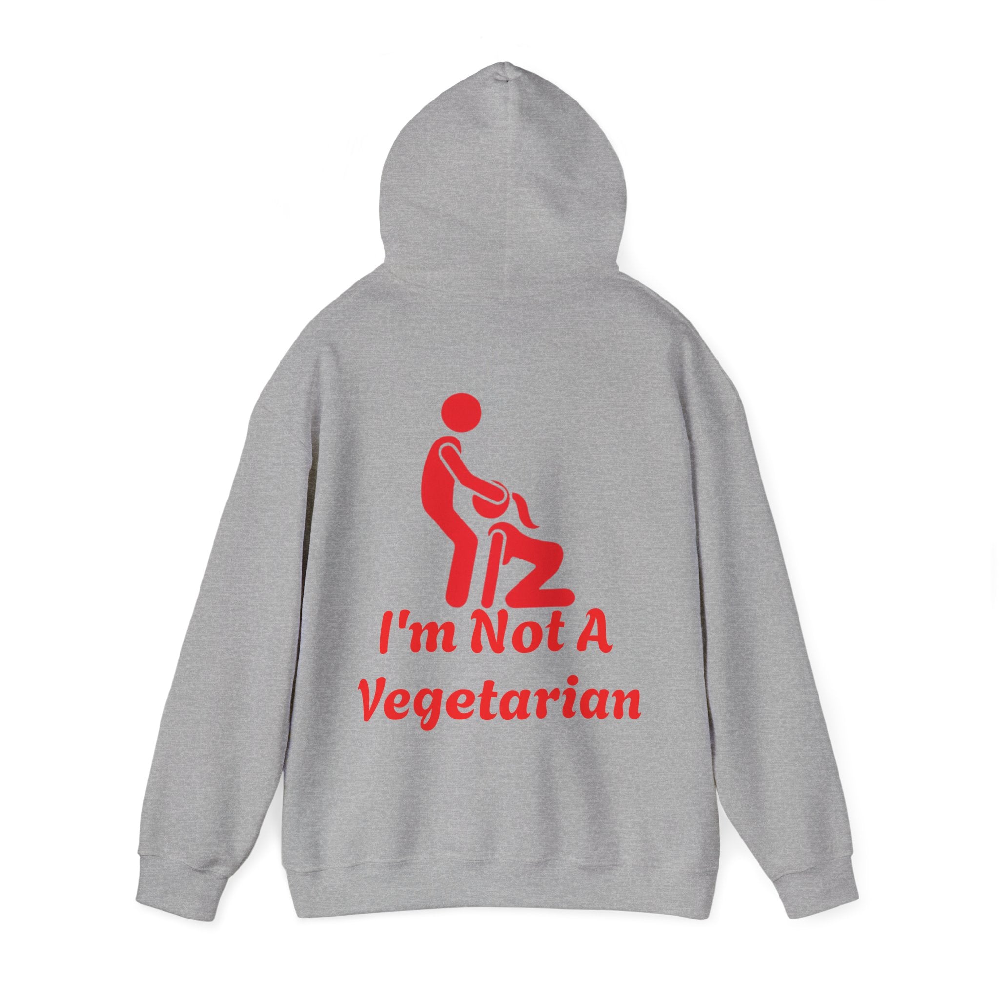 Adult Hoodie — I'm Not A Vegetarian (Funny Grilling Graphic)
