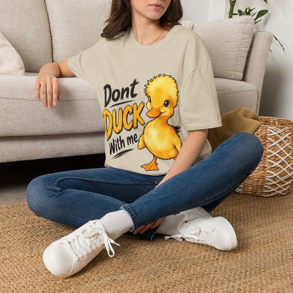 Don't Duck With Me Adult T-Shirt — Cute Yellow Duck Graphic Tee