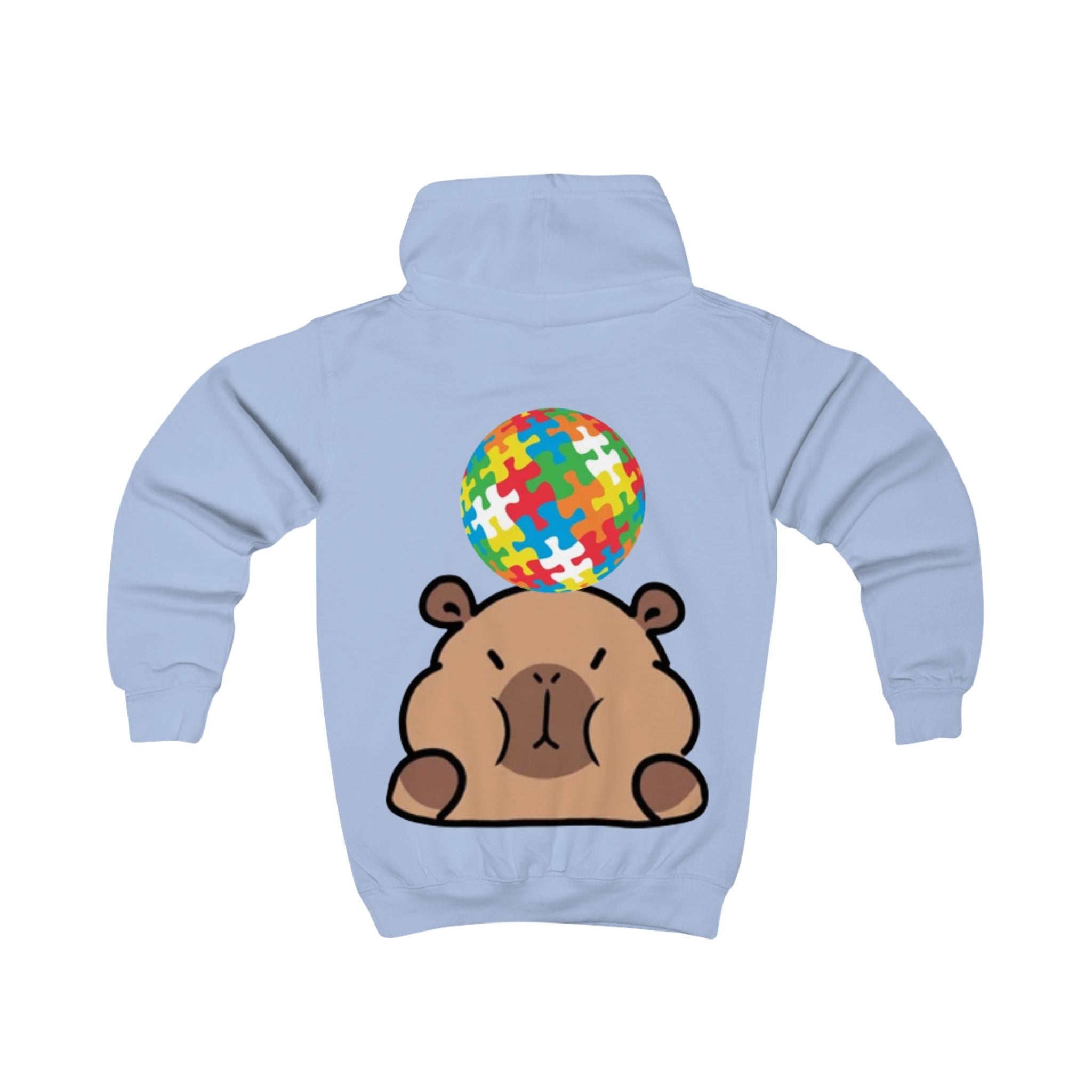 Puzzle Ball Bear Kids Hoodie | Autism Awareness, Cute Bear Illustration