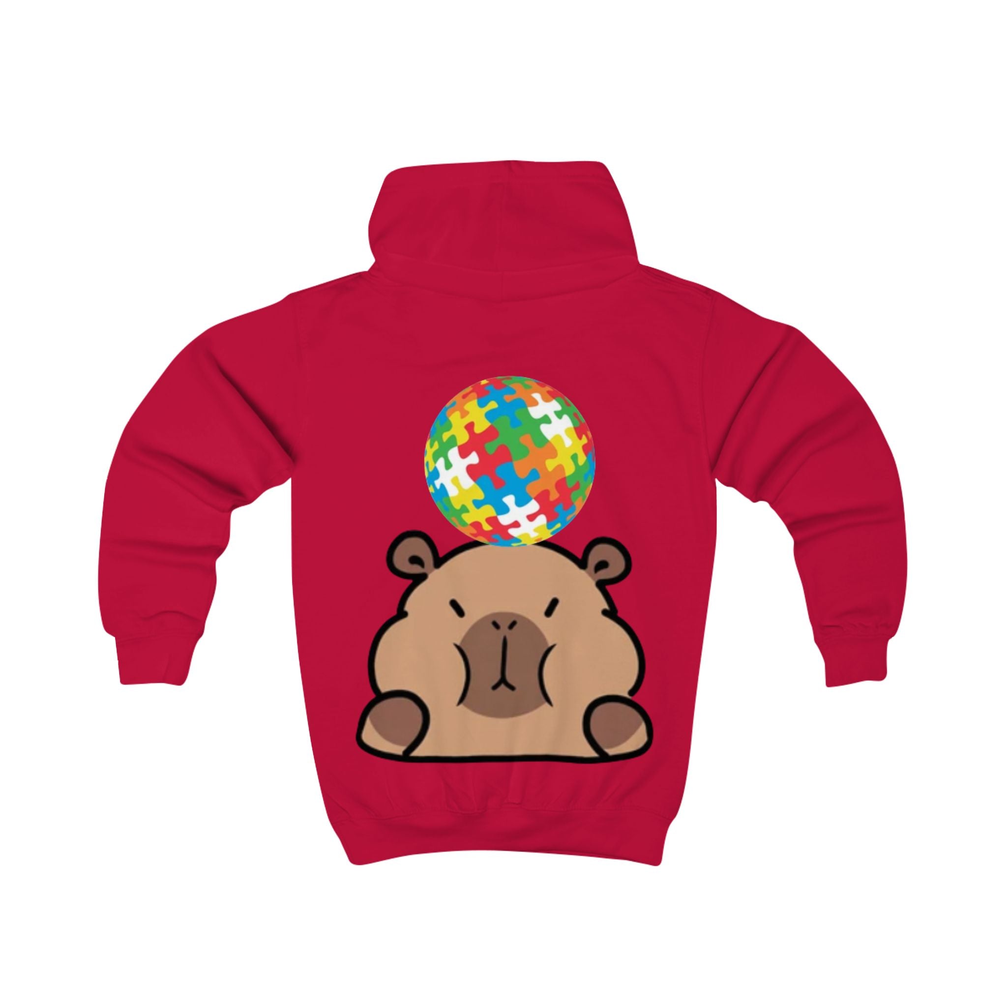 Puzzle Ball Bear Kids Hoodie | Autism Awareness, Cute Bear Illustration
