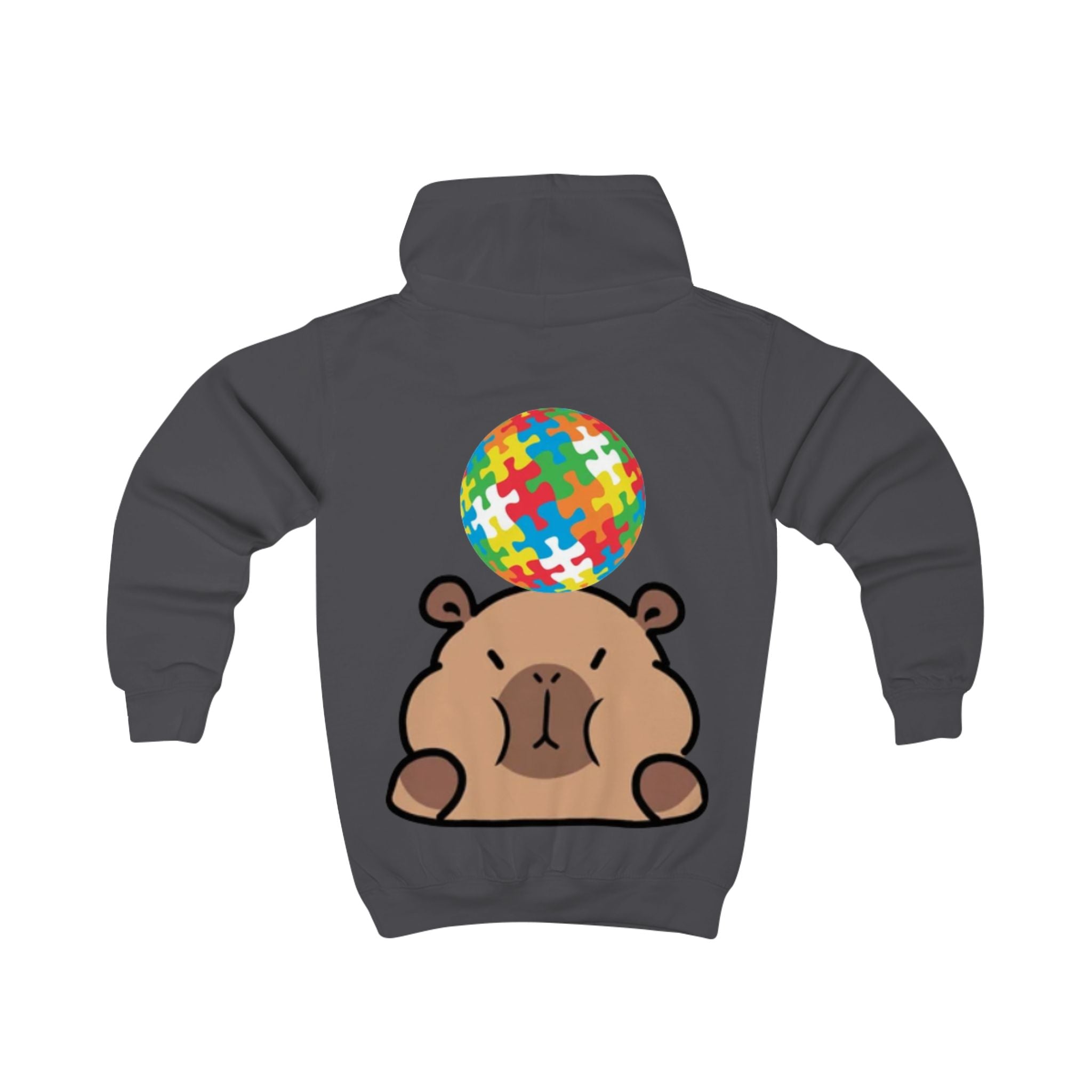 Puzzle Ball Bear Kids Hoodie | Autism Awareness, Cute Bear Illustration