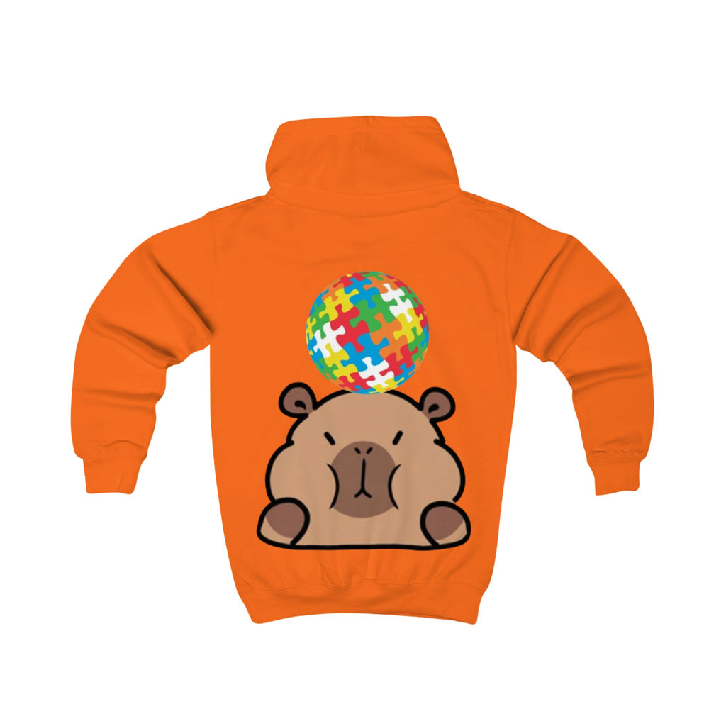 Puzzle Ball Bear Kids Hoodie | Autism Awareness, Cute Bear Illustration