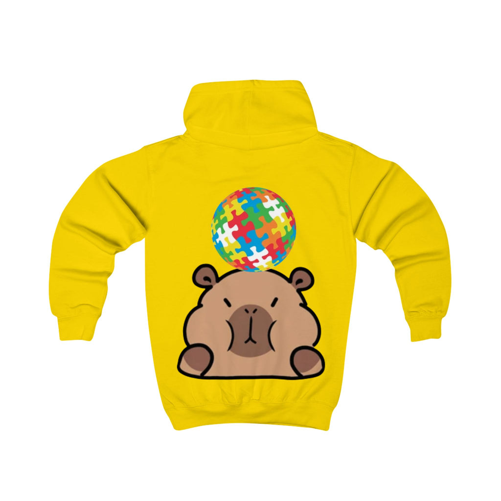 Puzzle Ball Bear Kids Hoodie | Autism Awareness, Cute Bear Illustration