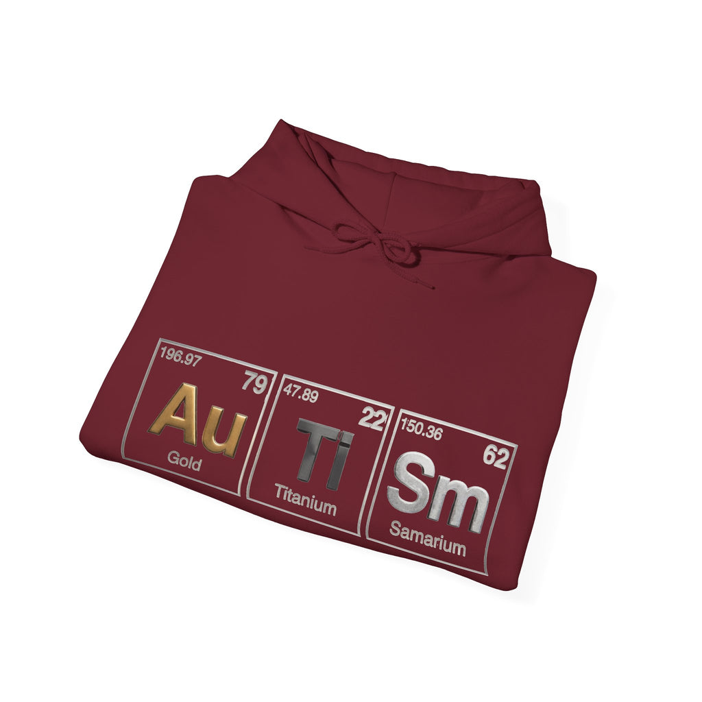 Autism Periodic Table Adult Hoodie — Au Ti Sm Element Design