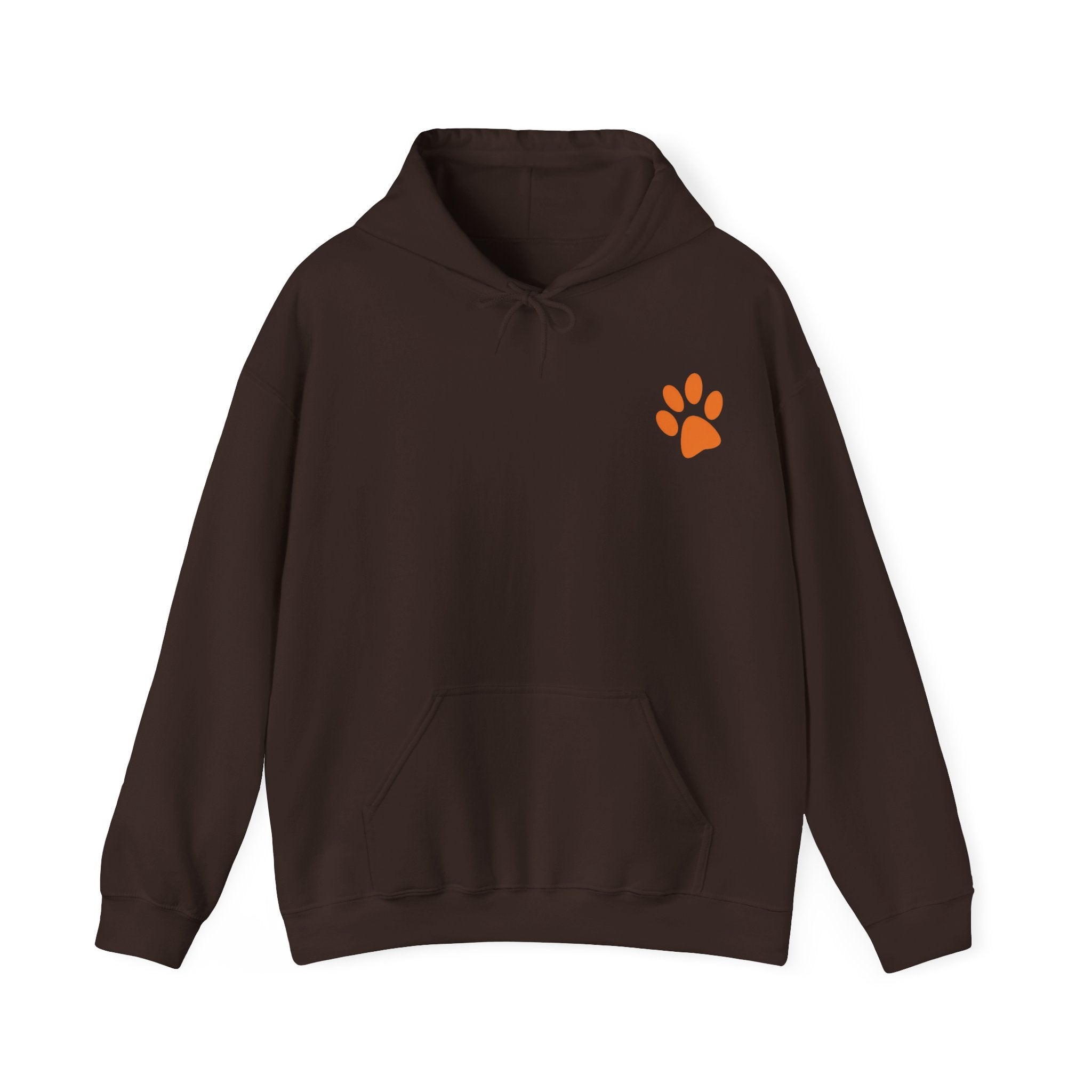 A Little Hat-Titude Puppy Illustration Adult Hoodie | Cute Dog Paw Chest Print