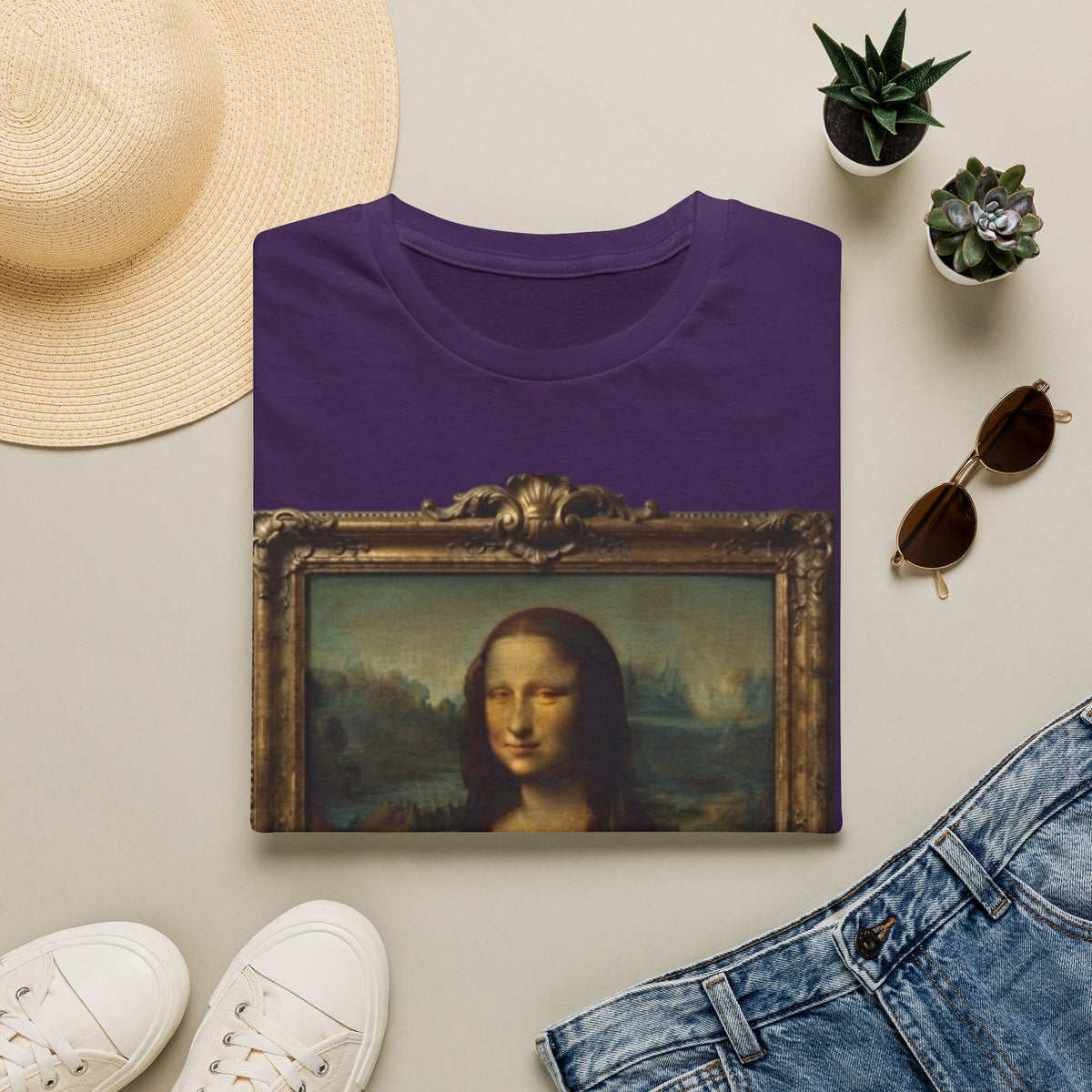 Mona Lisa Portrait Adult T-Shirt — Classic Renaissance Art Tee