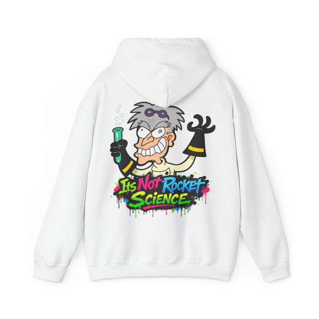 Mad Scientist Adult Hoodie — "It's Not Rocket Science" Graphic Pullover