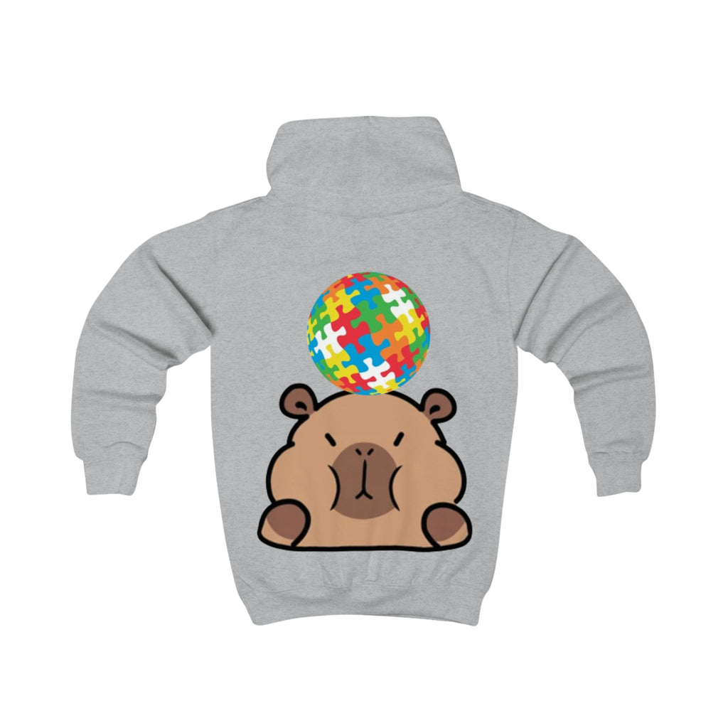 Puzzle Ball Bear Kids Hoodie | Autism Awareness, Cute Bear Illustration