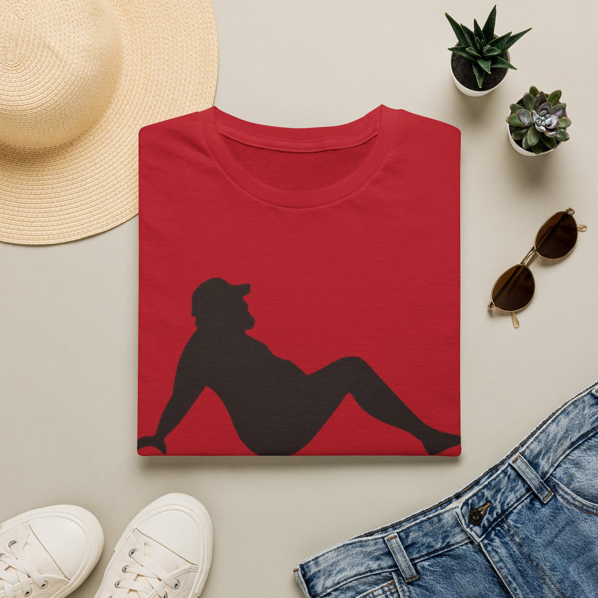 Curvy Silhouette Adult T-Shirt — "Real Men Have Curves" Graphic Tee