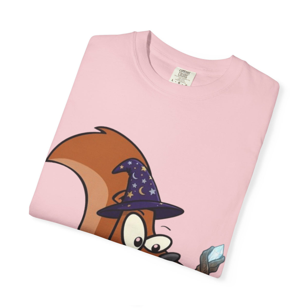 Wizard Squirrel Adult T-Shirt — "Rizz 'em With The Tism" Cute Magic Cartoon Tee