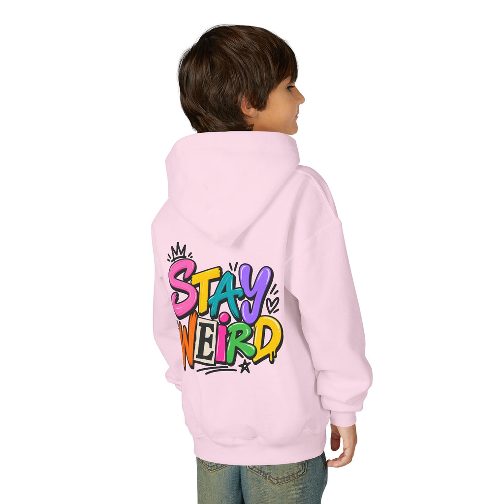 Kids Hoodie - "Stay Weird" Colorful Graffiti Graphic