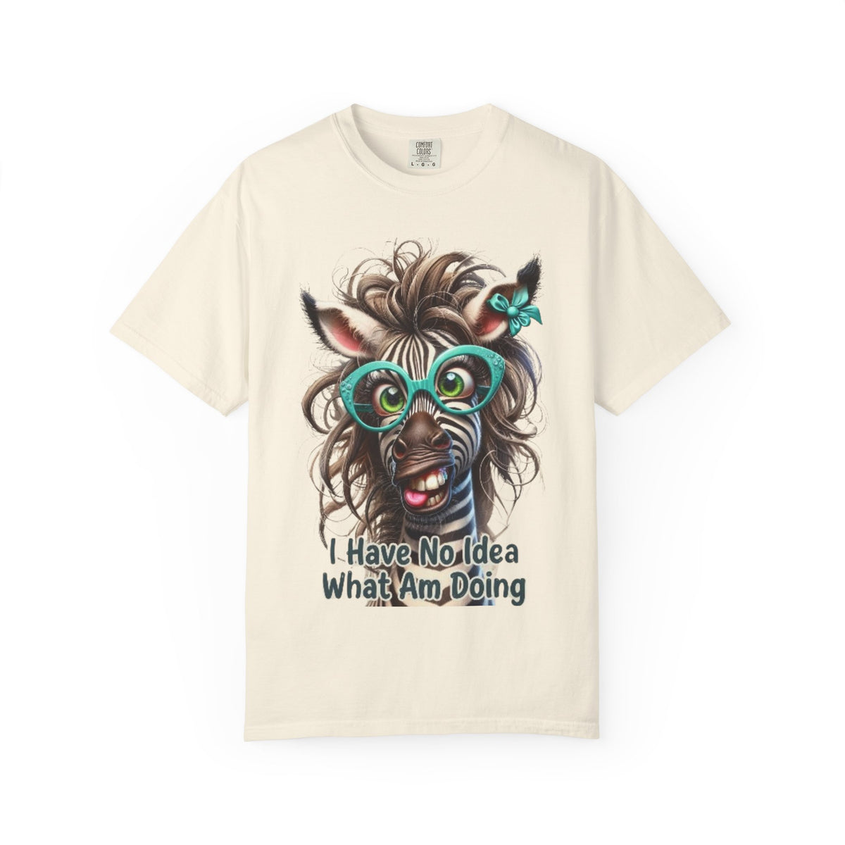 Funny Zebra Adult T-Shirt — "I Have No Idea What I’m Doing" Graphic Tee