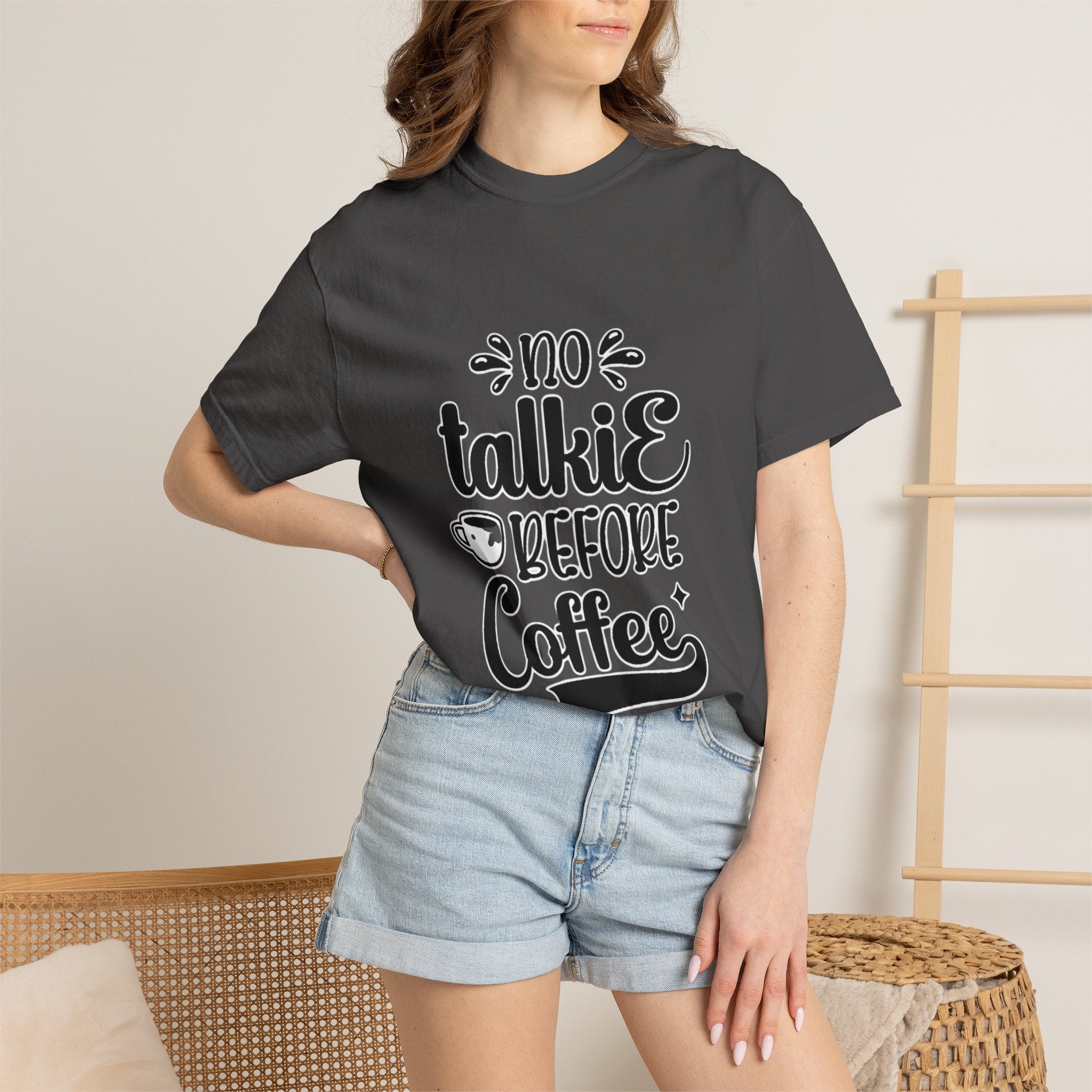 No Talkie Before Coffee Adult T-Shirt