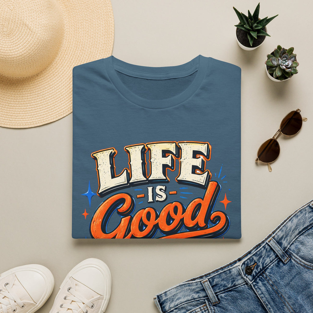 Life Is Good Adult T‑Shirt — "Life Is Good, You Should Get One" Retro Graphic Tee