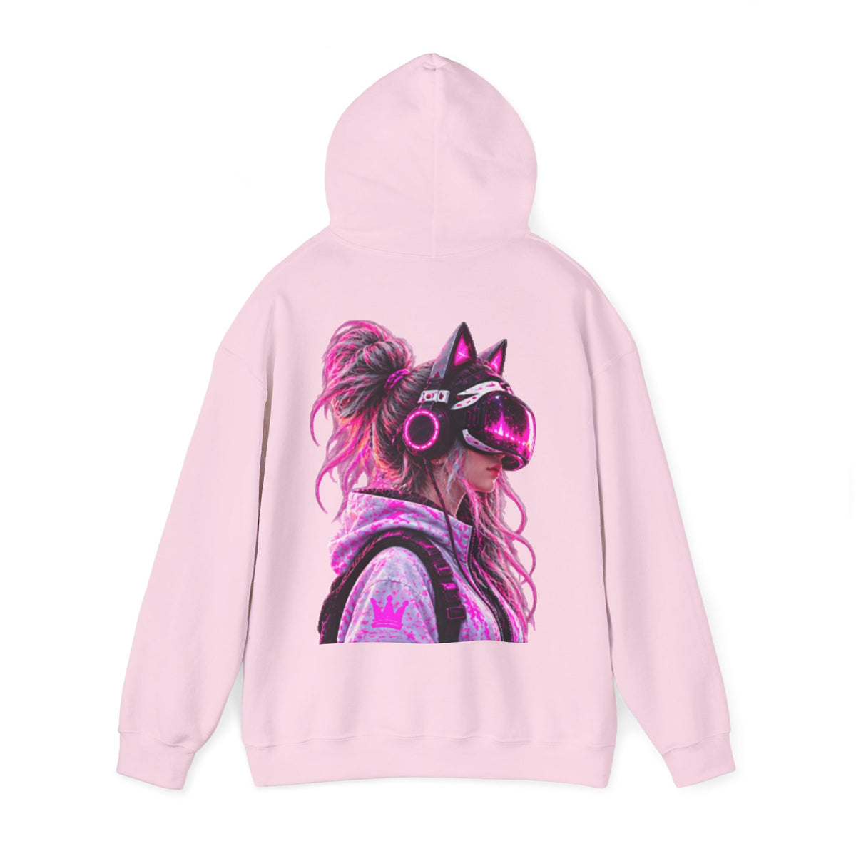 Cyberpunk VR Adult Hoodie — Neon Retro Gamer Aesthetic