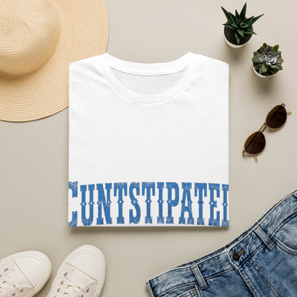 Graphic Adult Tee — 'Cuntstipated' Bold Text Shirt