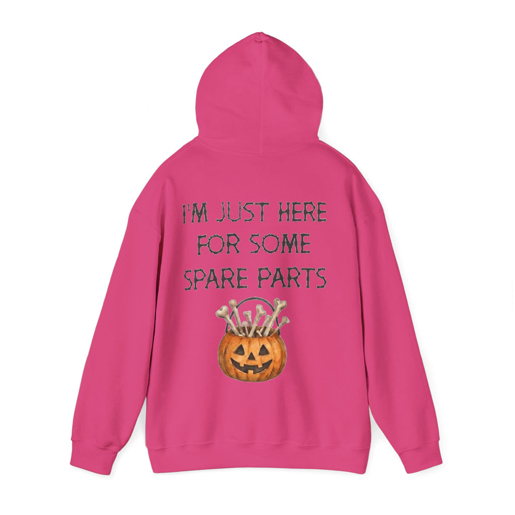 Halloween Pumpkin 'I'm Just Here for Some Spare Parts' Adult Hoodie