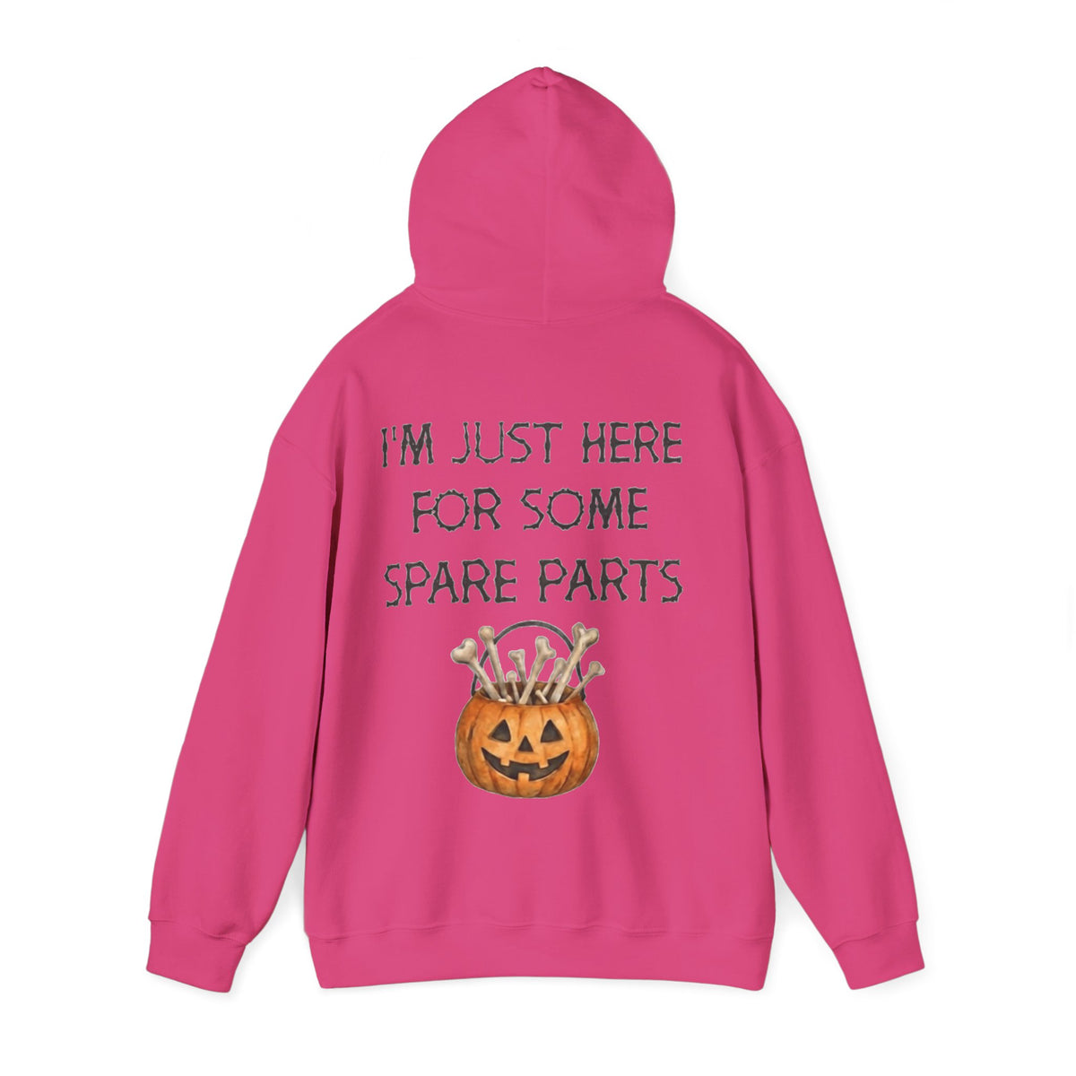 Halloween Pumpkin 'I'm Just Here for Some Spare Parts' Adult Hoodie