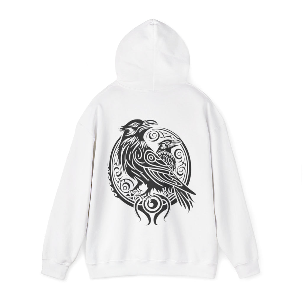Odens Raven'sTribal Circle Adult Hoodie — Huginn and Muninn