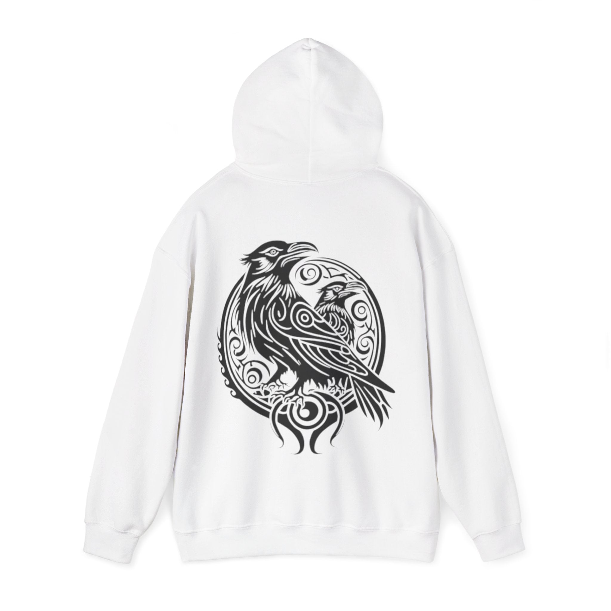Odens Raven'sTribal Circle Adult Hoodie — Huginn and Muninn