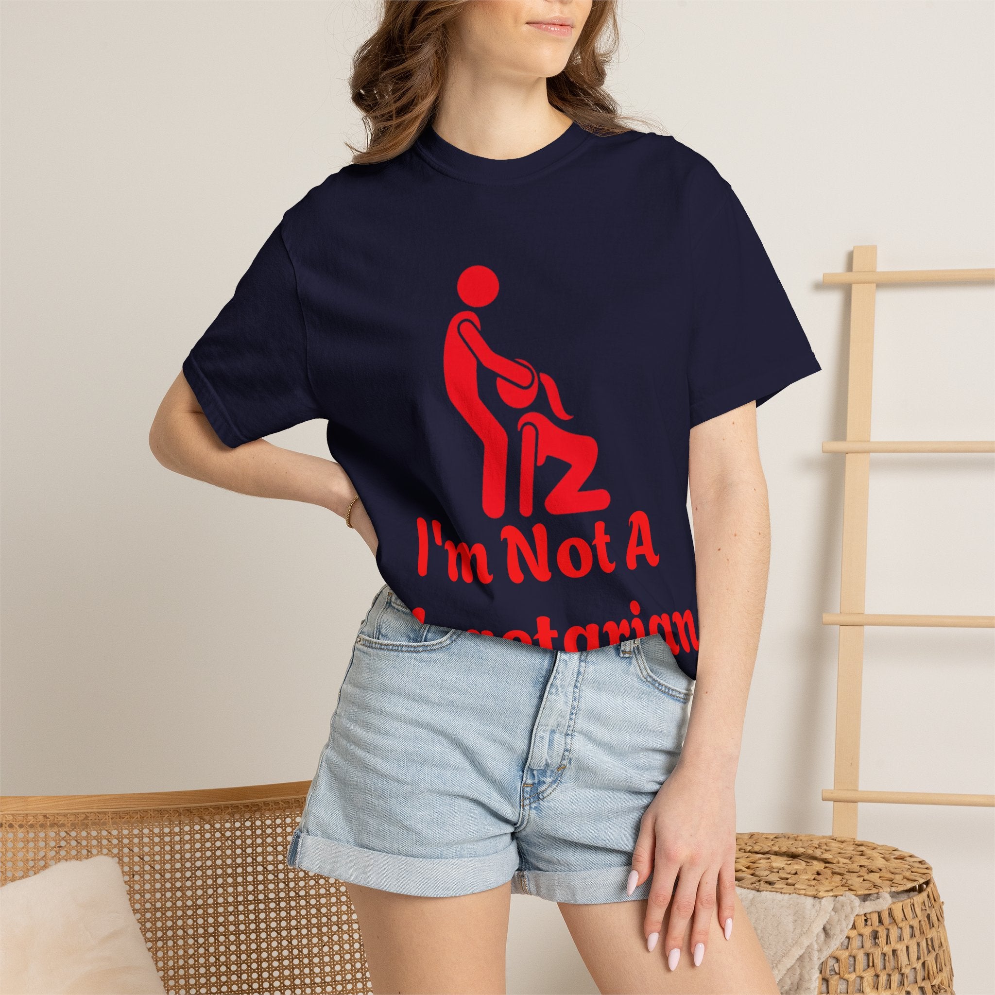 Graphic Adult T‑Shirt — "I'm Not A Vegetarian" Funny Meat Lover Tee