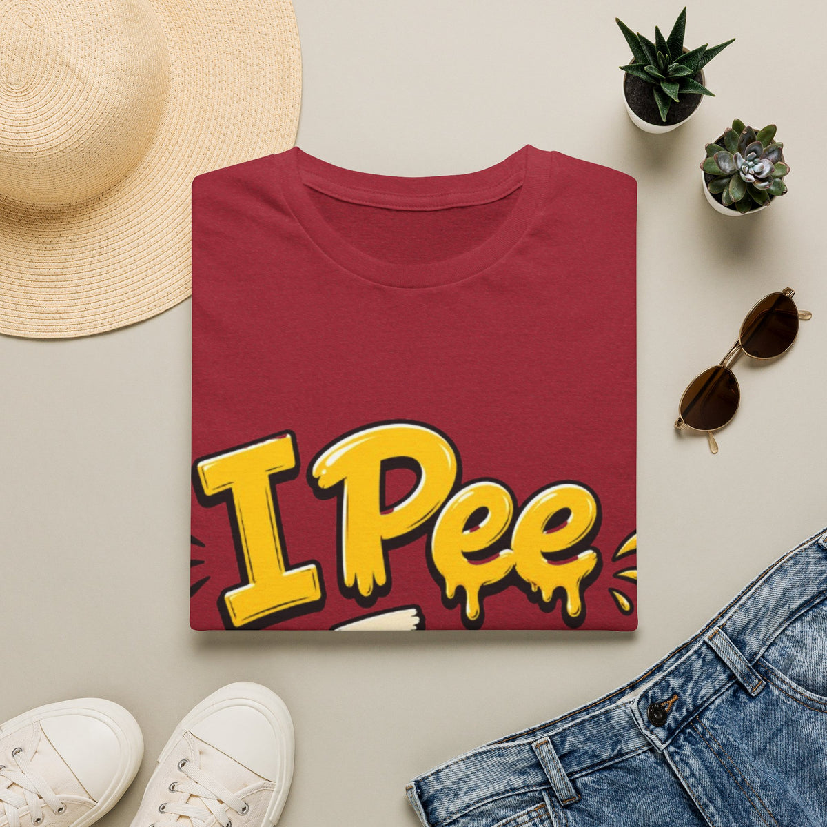 Funny "I Pee in Pools" Adult T-Shirt — Humorous Summer Pool Party Tee