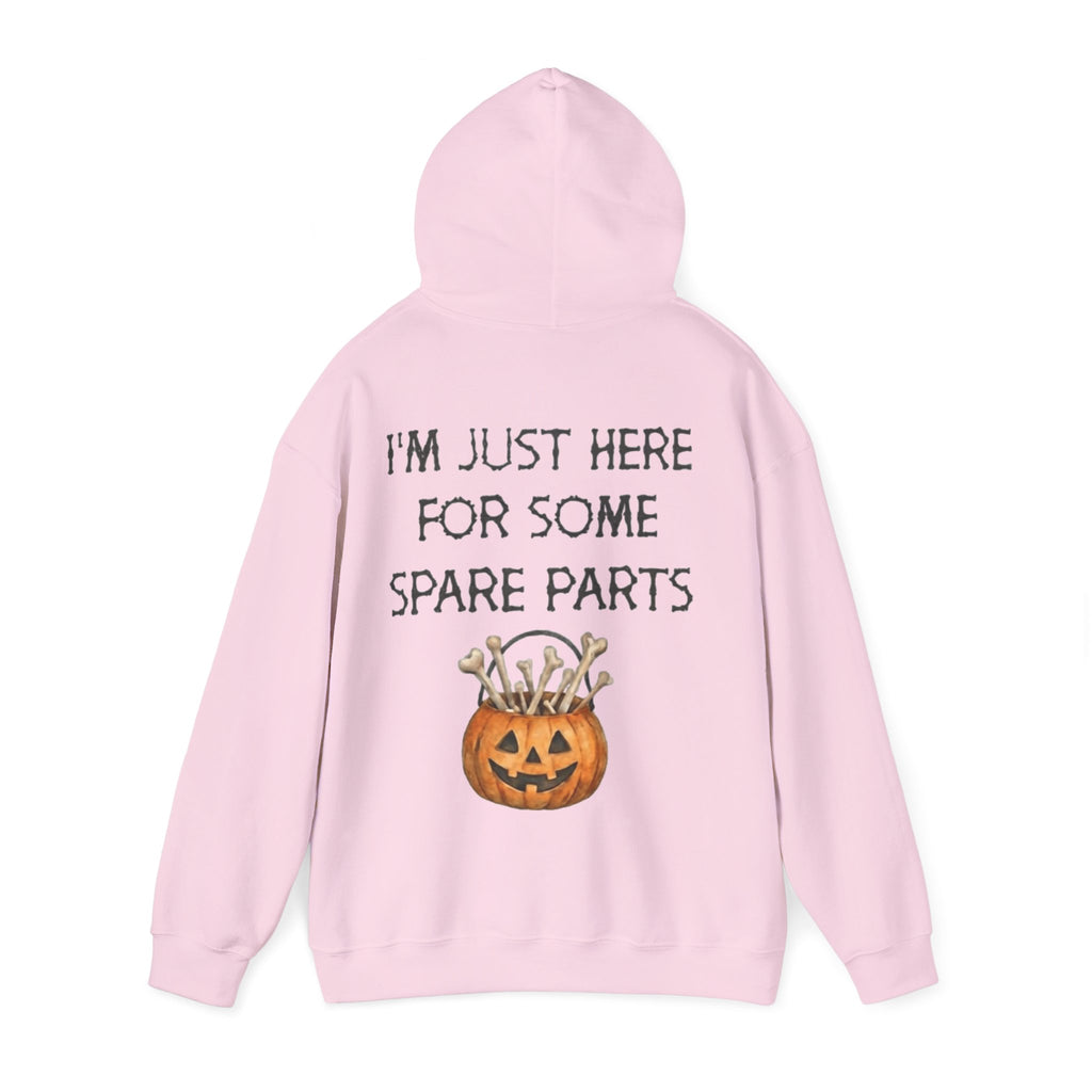 Halloween Pumpkin 'I'm Just Here for Some Spare Parts' Adult Hoodie