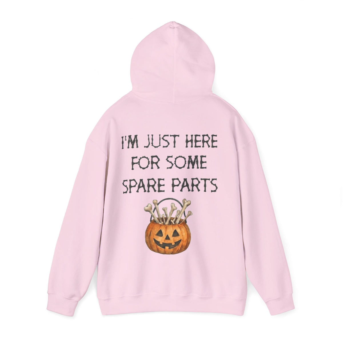 Halloween Pumpkin 'I'm Just Here for Some Spare Parts' Adult Hoodie