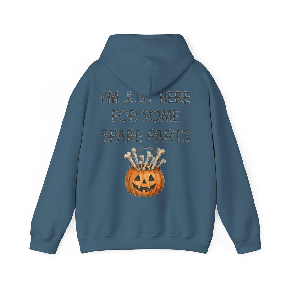 Halloween Pumpkin 'I'm Just Here for Some Spare Parts' Adult Hoodie