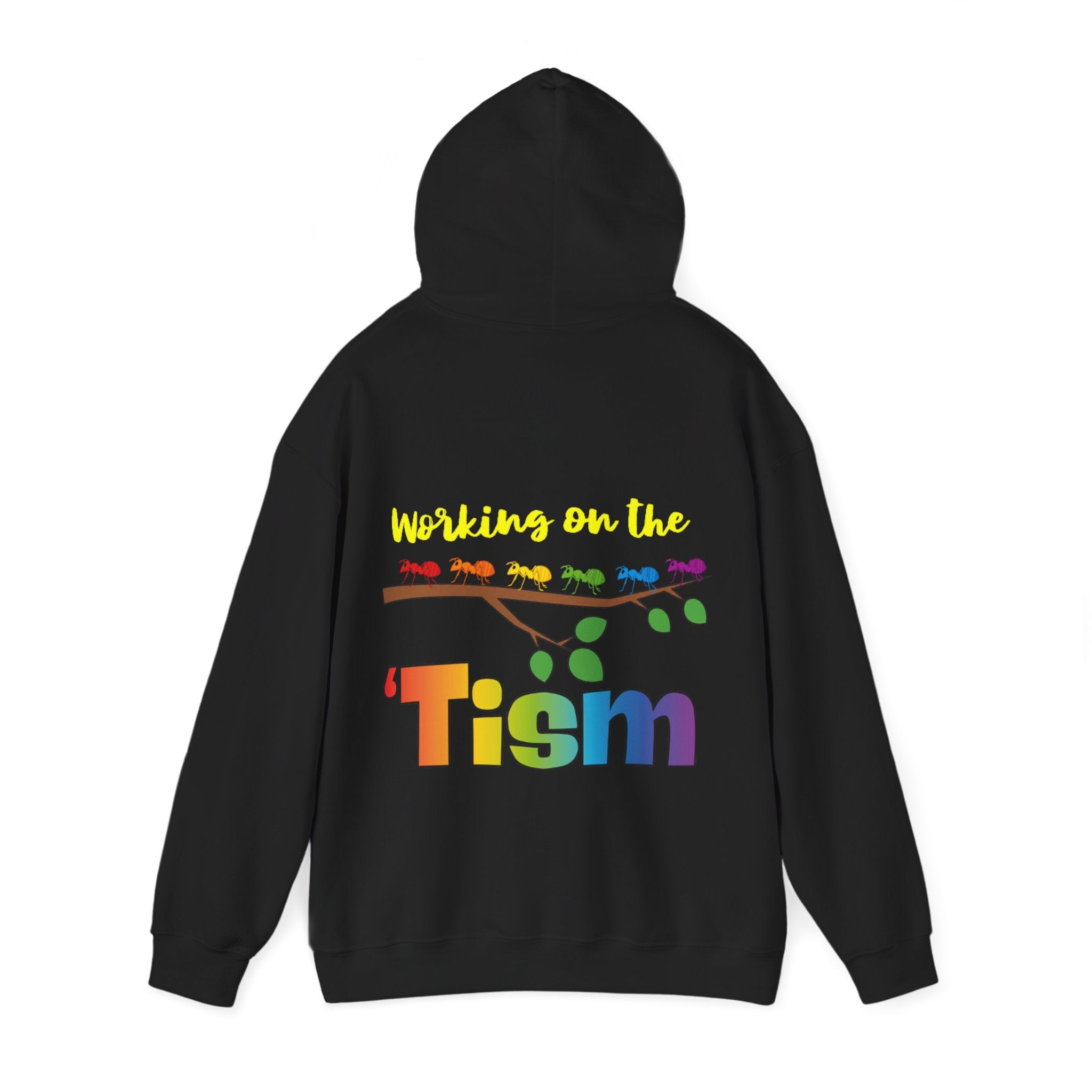 Working on the 'Tism Adult Hoodie | Rainbow Branch Design
