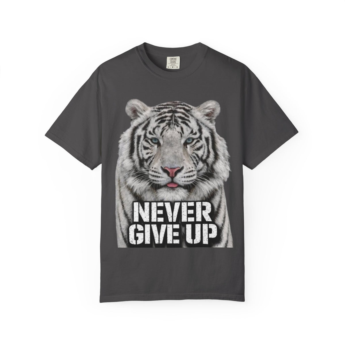 Never Give Up Tiger Adult T-Shirt