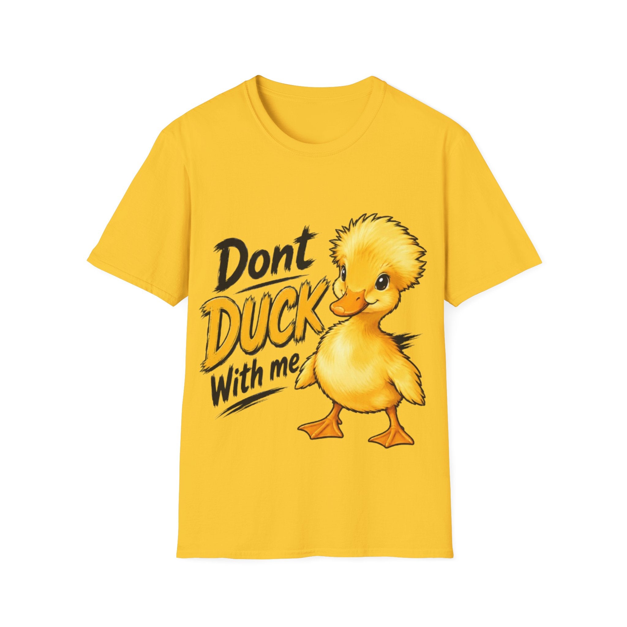 Don't Duck With Me Adult T-Shirt — Cute Yellow Duck Graphic Tee