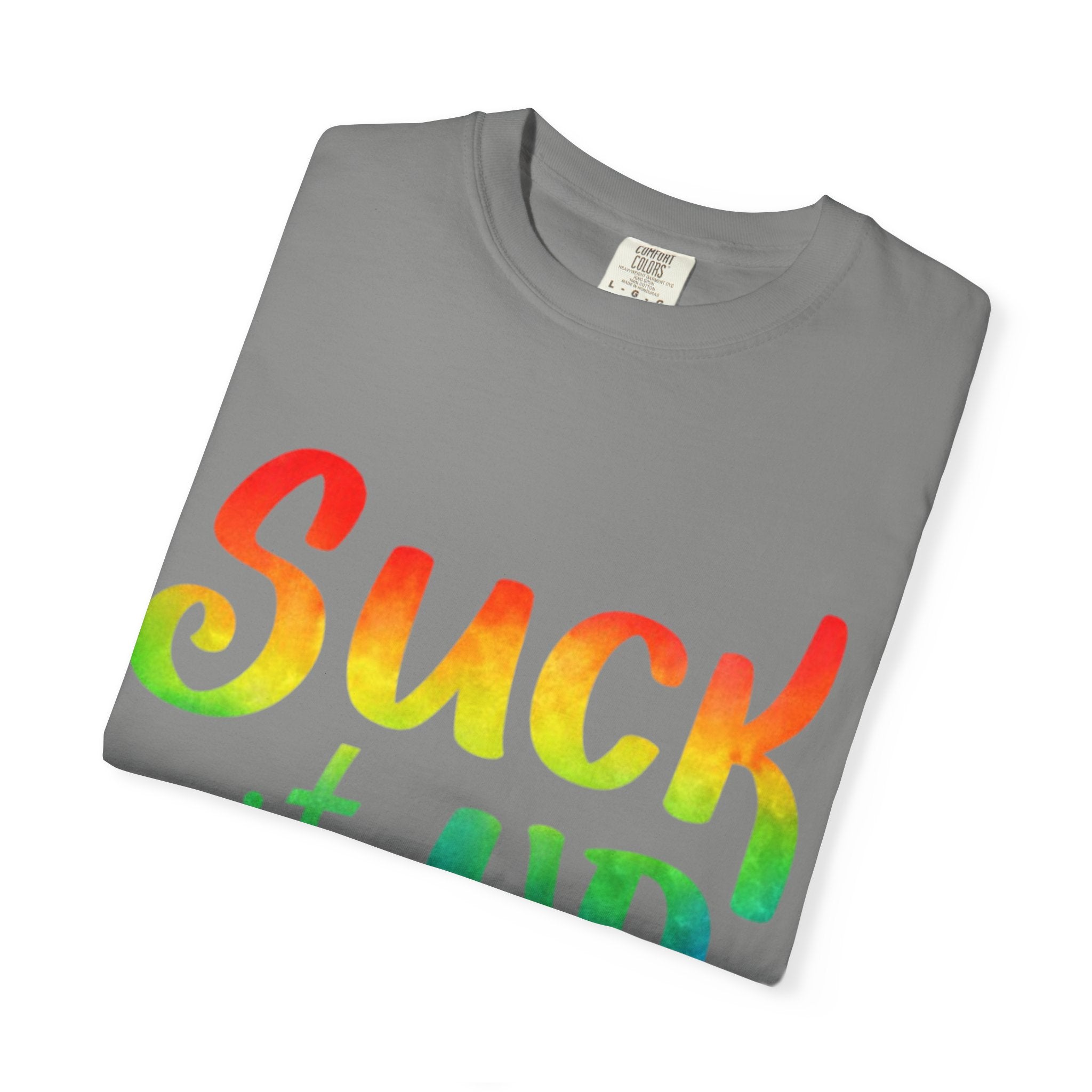 Suck It Up Buttercup Rainbow Graphic Adult T-Shirt