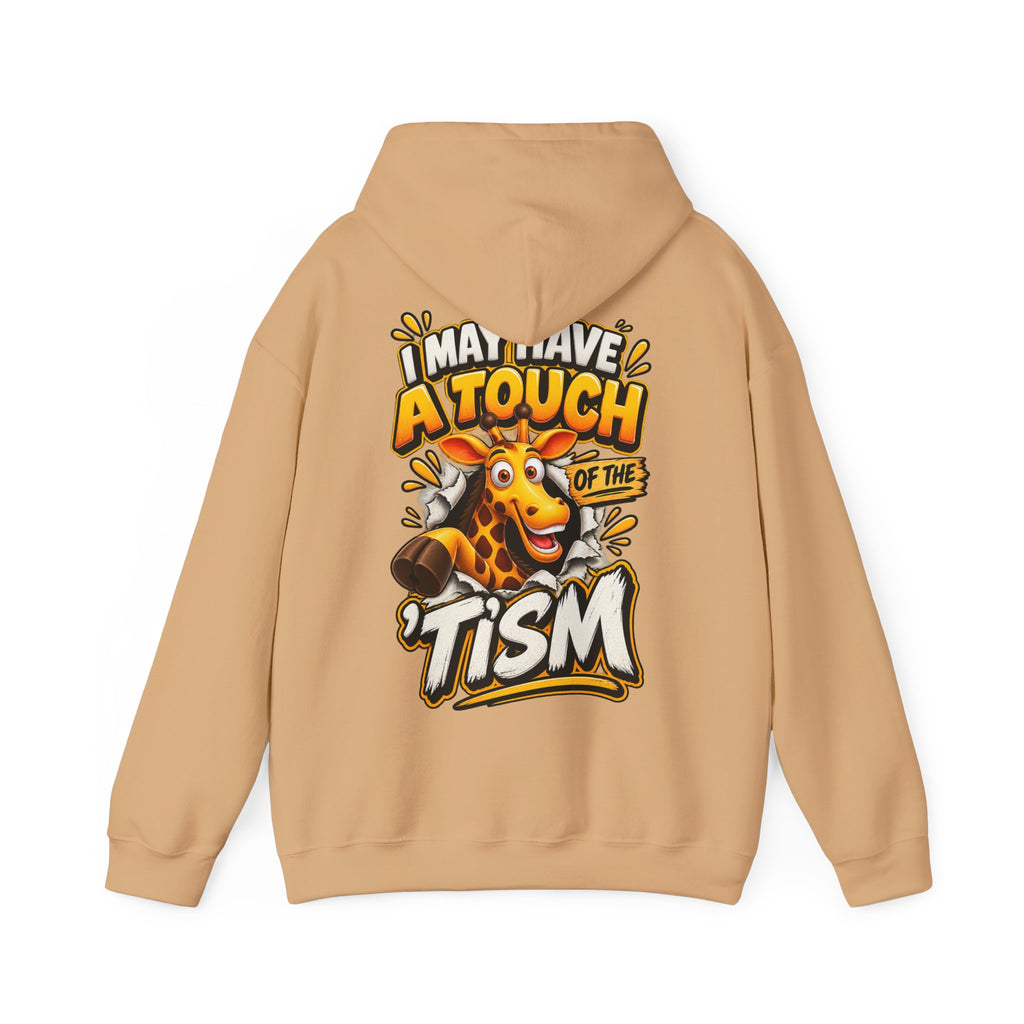 Giraffe 'I May Have a Touch of the Tism' Graphic Adult Hoodie