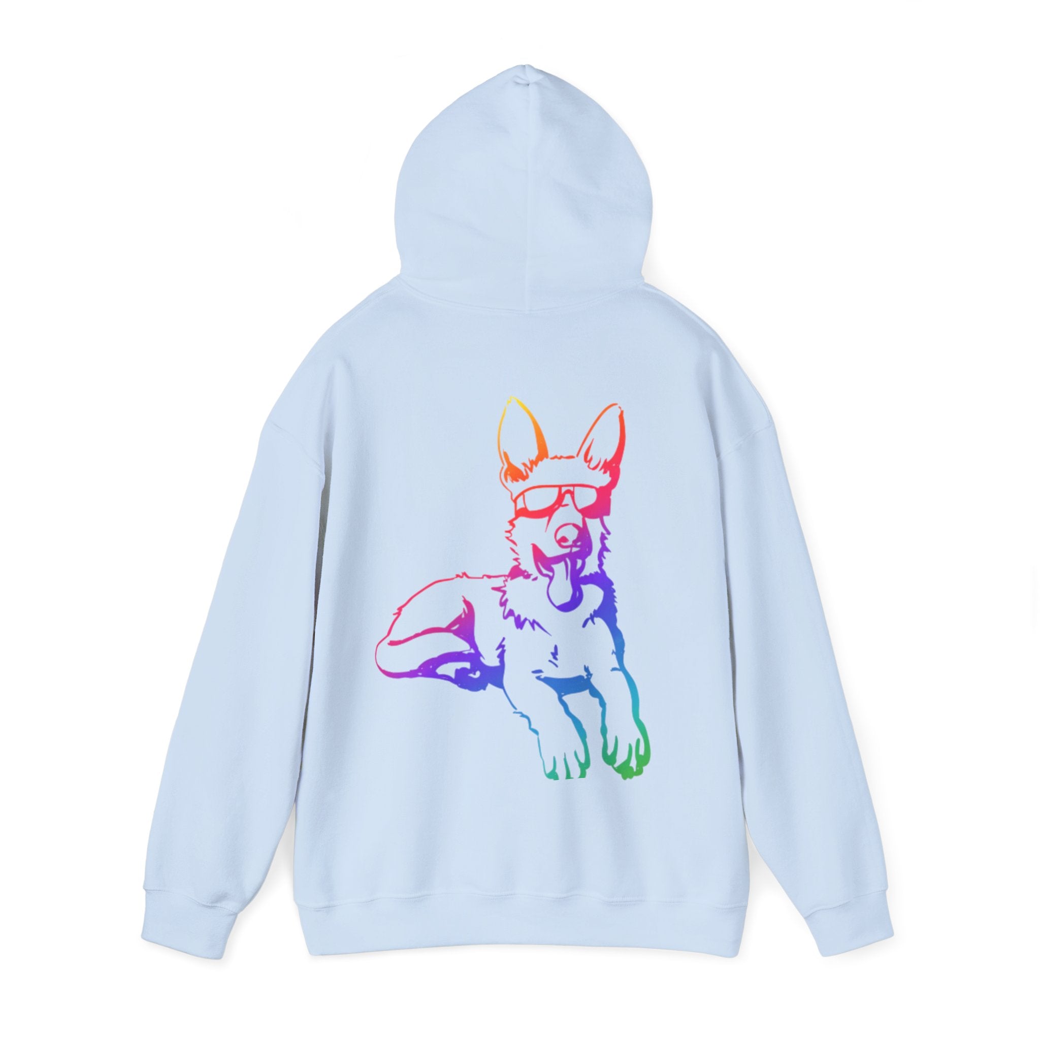 Rainbow Neon German Shepherd Hoodie |  Adults Hoodie