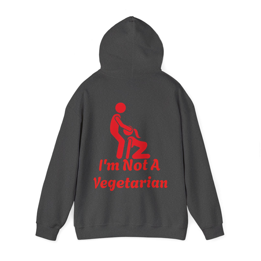 Adult Hoodie — I'm Not A Vegetarian (Funny Grilling Graphic)