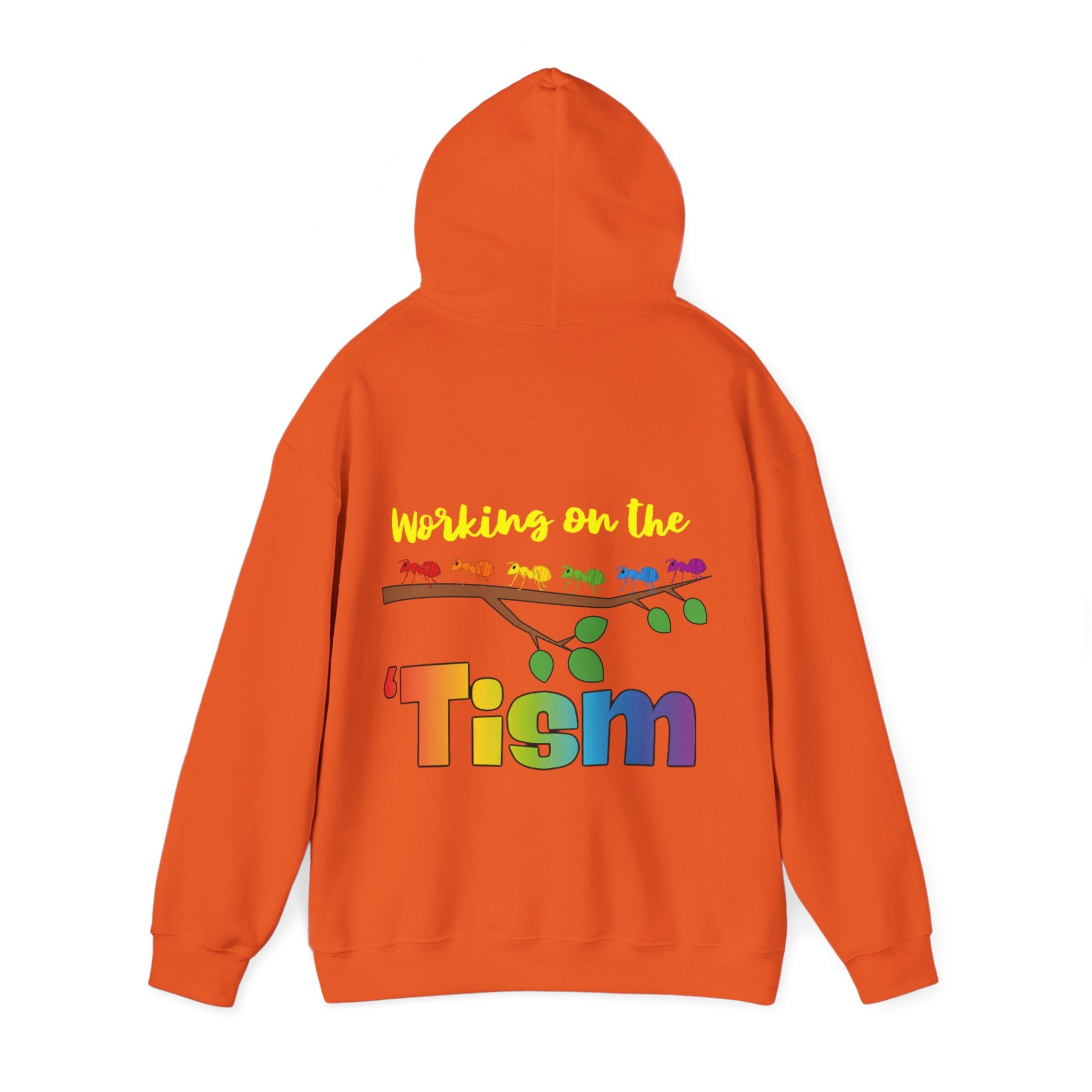 Working on the 'Tism Adult Hoodie | Rainbow Branch Design
