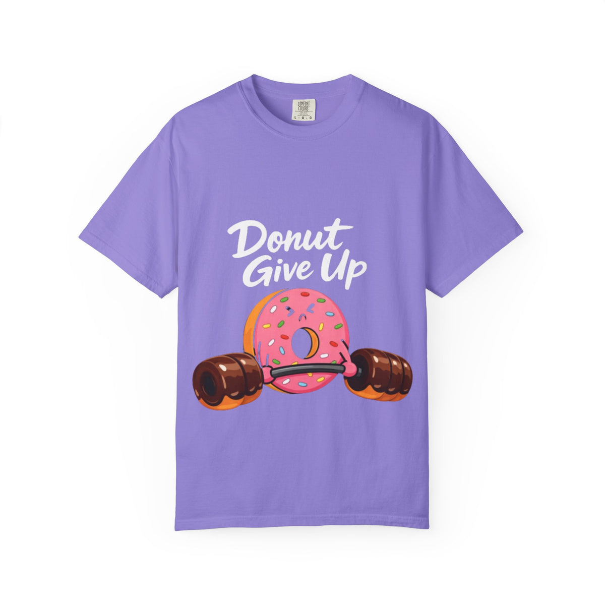 Donut Give Up Adult T-Shirt — Funny Fitness Donut Graphic Tee
