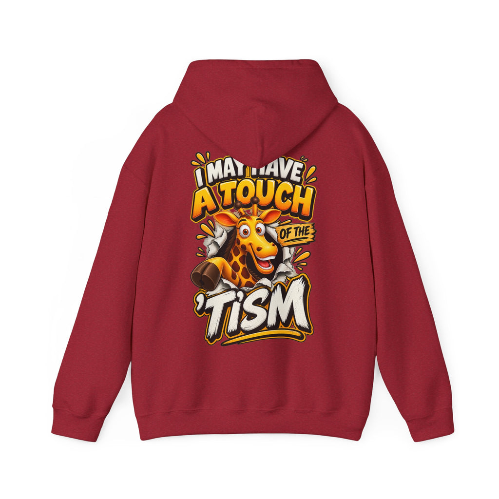 Giraffe 'I May Have a Touch of the Tism' Graphic Adult Hoodie
