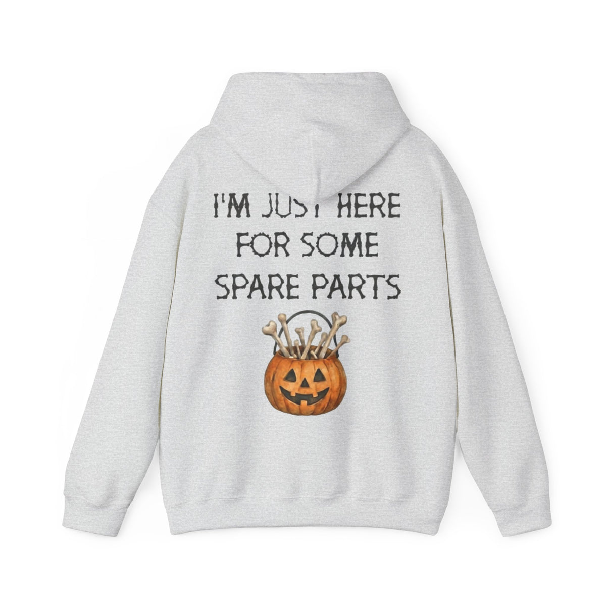 Halloween Pumpkin 'I'm Just Here for Some Spare Parts' Adult Hoodie